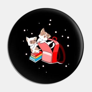 Cute Kittens School Books & Bag Back To School Pin