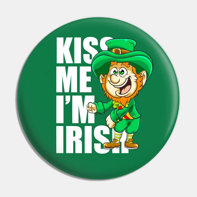 Kiss Me Im Irish Flossing Leprechaun St Patricks Day Pin by E