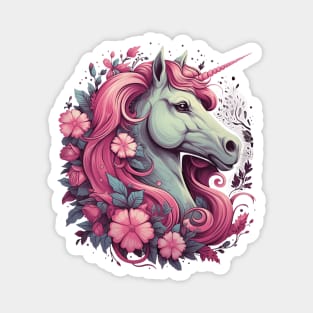 Pink Unicorn Graphic Magnet