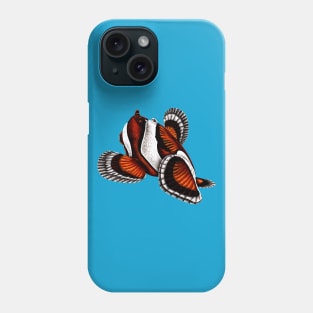 Orange ocellaris clownfish from behind Phone Case