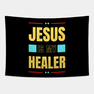 Jesus Is My Healer | Christian Typography Tapestry