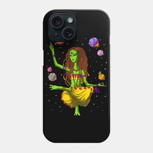 Hippie Alien Yoga Phone Case