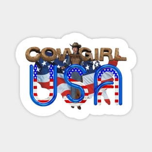 Cowgirl USA Magnet