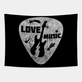 Love Music Guitar Design Tapestry