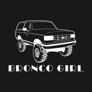 Bronco Girl 1987-1991 White Print T-Shirt