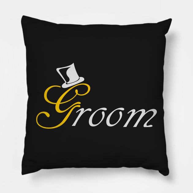 Groom wedding accessories Pillow by DepicSpirit