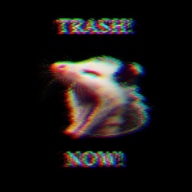 A possum demanding trash by NightvisionDesign