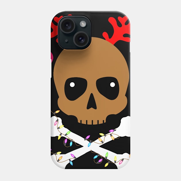 Cute Reindeer Skull Christmas Ornament Gift Phone Case by EduardjoxgJoxgkozlov