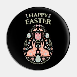 Happy Easter Floral Motifs Pin