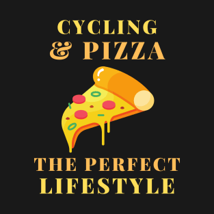 cycling and pizza lifestyle T-Shirt