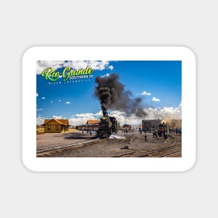 Rio Grande Southern 20 Steam Locomotive at Antonito Colorado Magnet