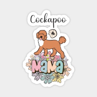 Red and White Cockapoo Mama 3 Magnet