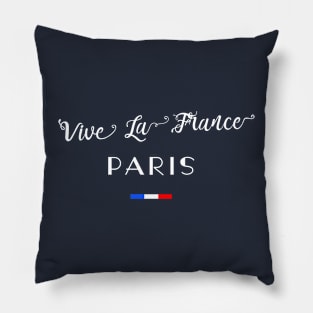 Vive La France PARIS French Flag Pillow