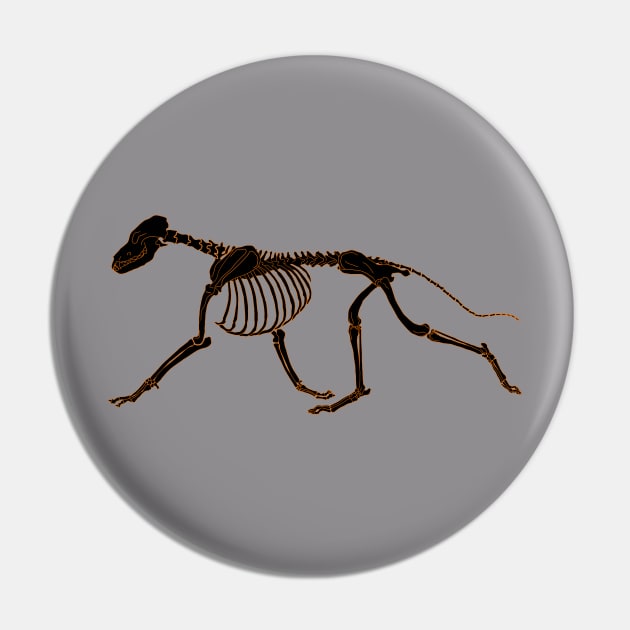 Halloween Design - Dog Skeleton Pin by Earthy Fauna & Flora