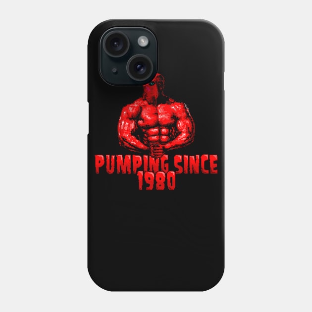 Pumping Iron 1980 8 Bit art Phone Case by 8 Fists of Tees