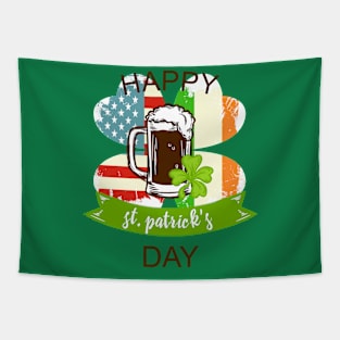 St Patricks Day 2019 - Irish American Flag Tapestry