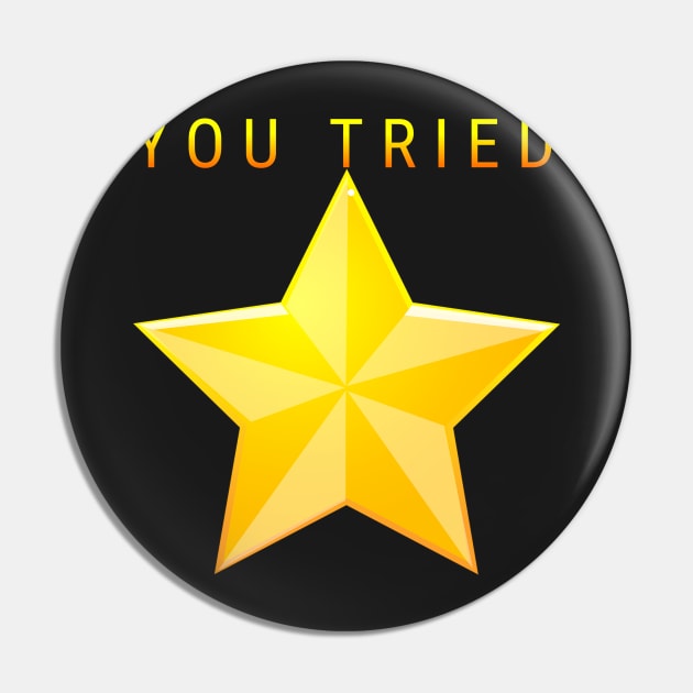 Gold Star for Efforts Pin by BRIJLA