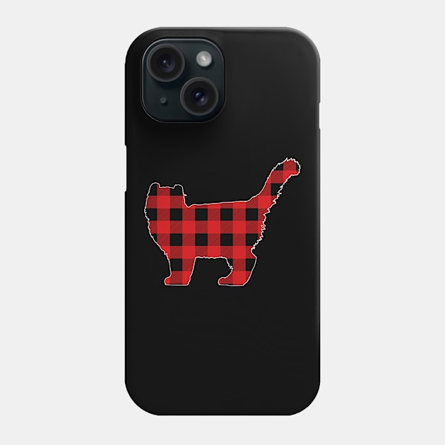 American Curl Lover Buffalo Plaid Pattern Phone Case by BlueTodyArt