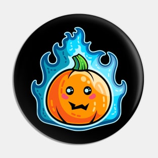 Kawaii Cute Flaming Pumpkin Pin