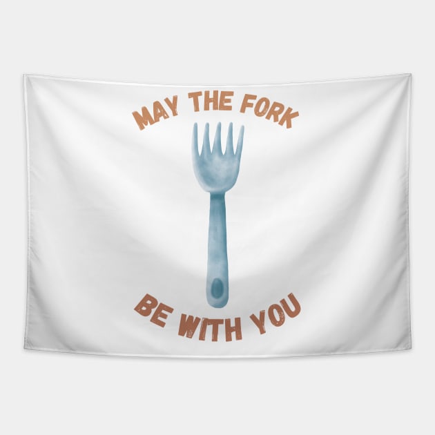 May The Fork Be With You - (3) Tapestry by Cosmic Story Designer