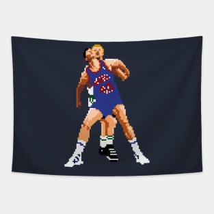 Bill Laimbeer Pixel Blockout Tapestry