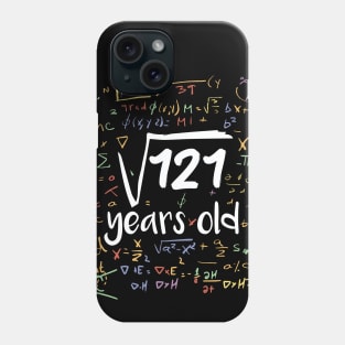 Square Root of 121 Years Old // Funny Math Birthday // 11 Years Old Phone Case