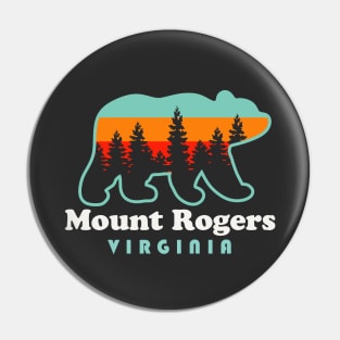 Mount Rogers Virginia Hiking Bear Pin