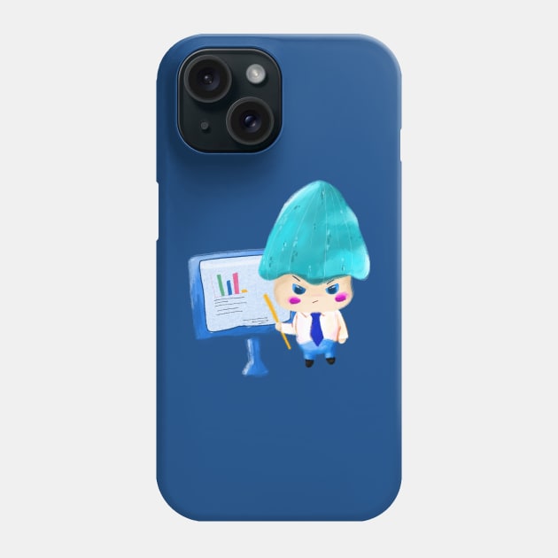 Workaholic mushroom Phone Case by byjilooo