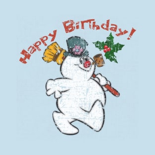 Frosty the Snowman, Happy Birthday! Distressed T-Shirt