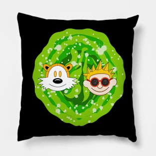 Two Head Calvin and Hobbes Pillow
