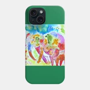 Colourful Mother and Baby Elephant Phone Case