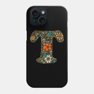 Hippie Floral Letter T Phone Case