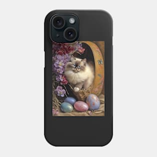 Himalayan Cat Easter Card Phone Case