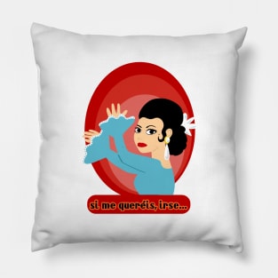 Flamenco Artist Lola Flores Pillow