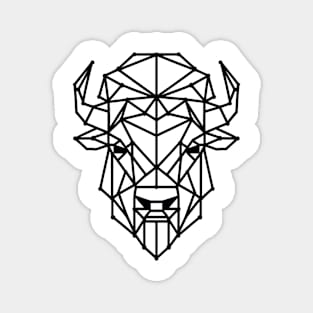 Geometric Bison Silhouette Art Magnet