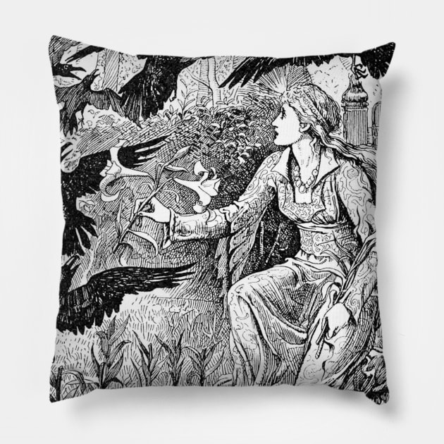 Twelve Ravens Pillow by Oddtees