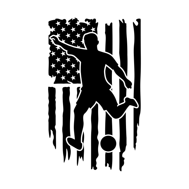 American Flag Soccer Shirt by SeleART