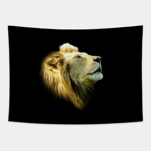 White lion portrait Tapestry