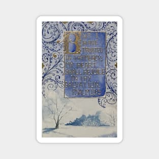 Snowy Bible Verse Watercolor Magnet