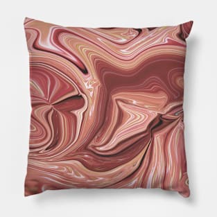 Modern abstract red random marble effect Pillow