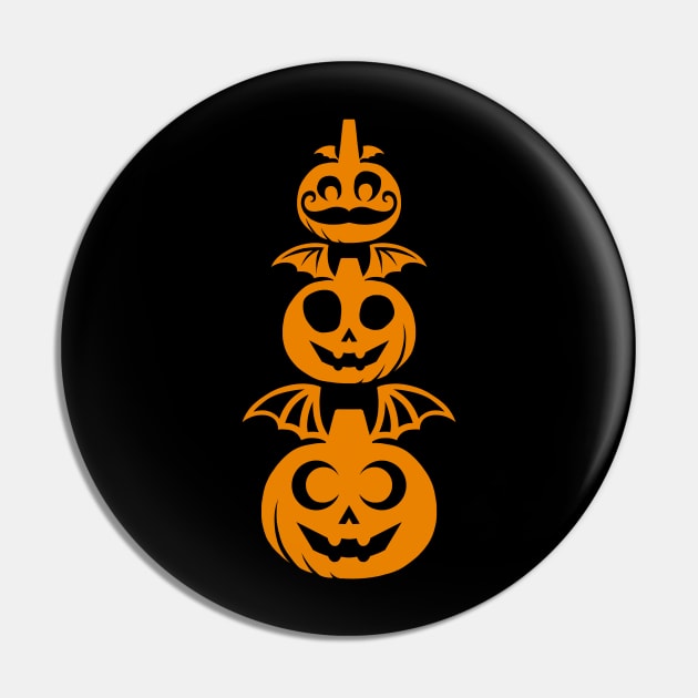 Vampire Pumpkin Trio Pin by OdinUnger