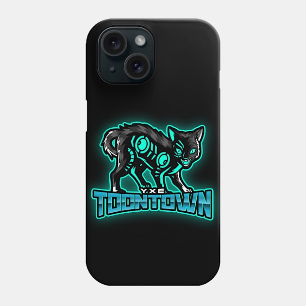 Toon Town YXE Neon Scared Cat Phone Case by Stooned in Stoon