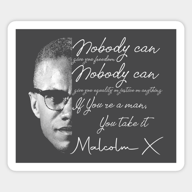 Freedom Malcolm X Quotes Malcolmx - Take Your Freedom - Malcolm X Quotes - Aufkleber | Teepublic De
