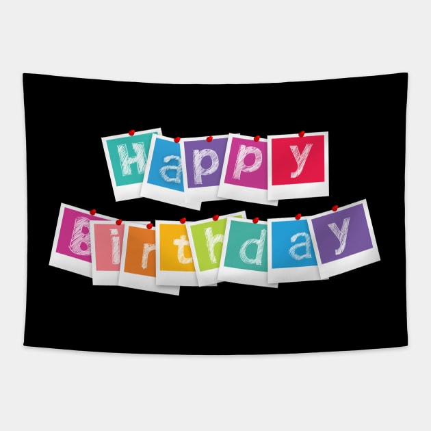 Happy BirthDay Sign Tapestry by holidaystore