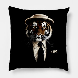 Posh Golfer Tiger - Millionaire Cat Pillow