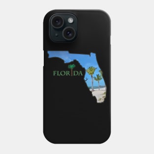 Florida State Outline (Key West Beach) Phone Case