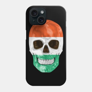 Hungary Flag Skull - Gift for Hungarian With Roots From Hungary Phone Case