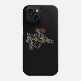 bullpup combat rifle, gun art. Phone Case