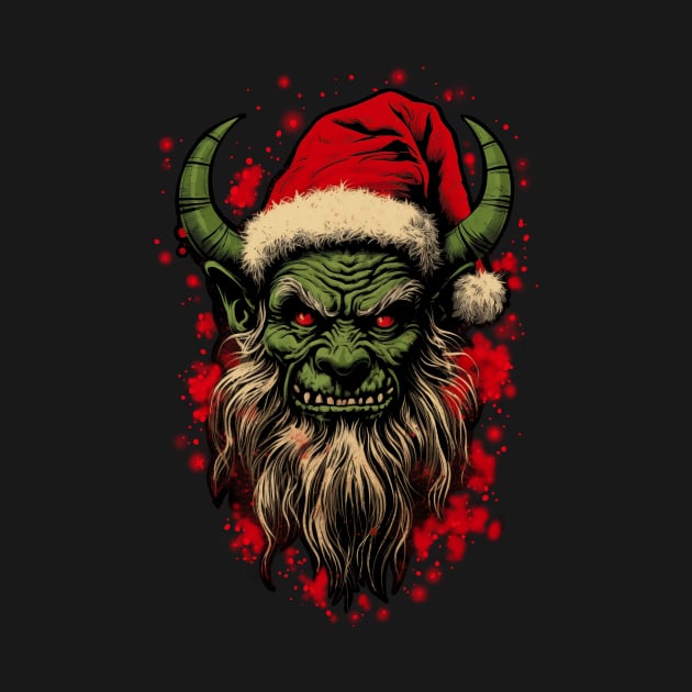 Vintage Krampus Christmas Holiday Horror Graphic by AtomicMadhouse