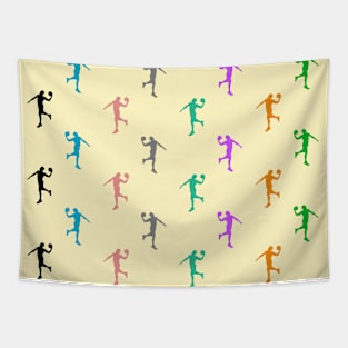 Basketball - Colorful Player Pattern Tapestry